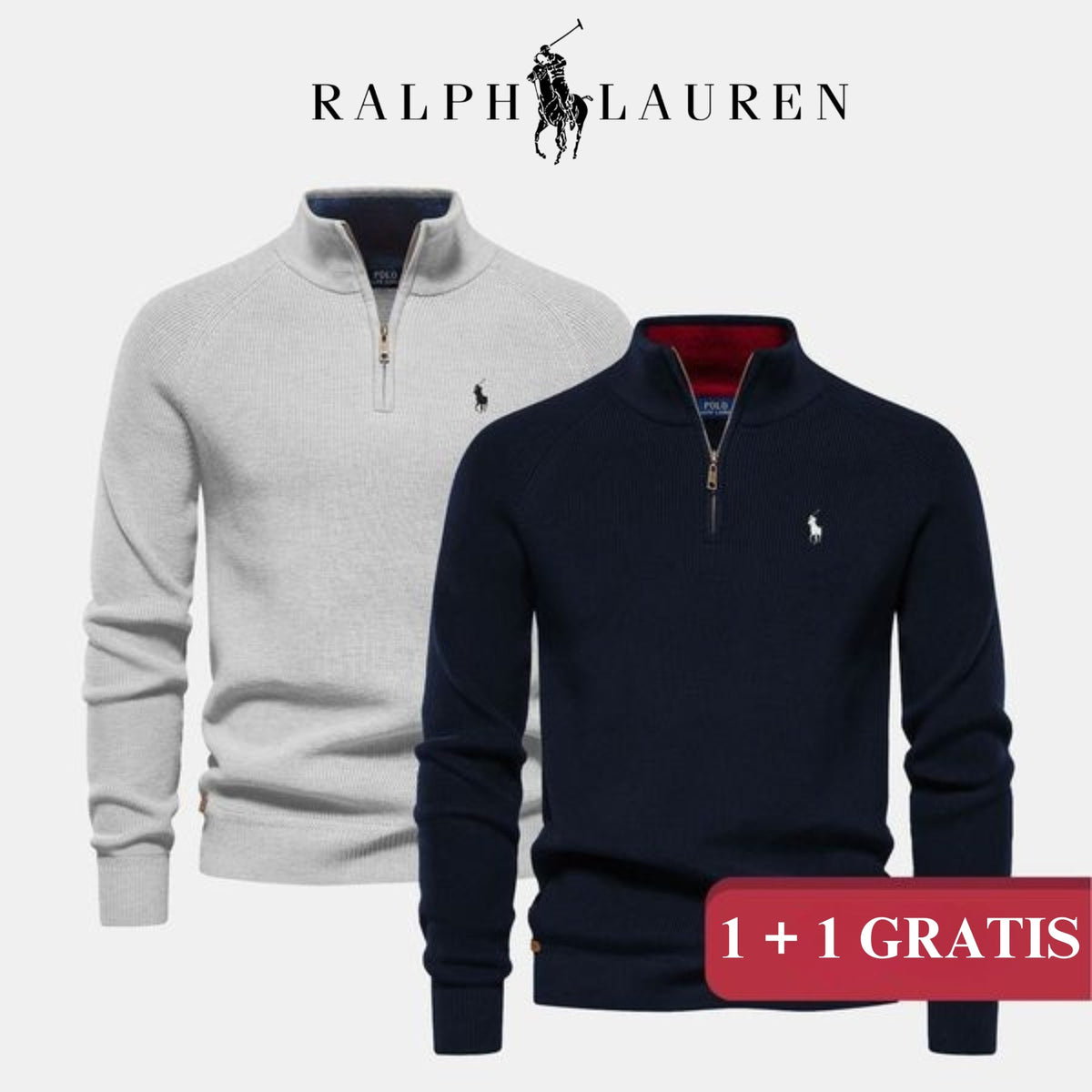 RL Maglione Mezza Zip || 1+1 (LIQUIDAZIONE TOTALE)