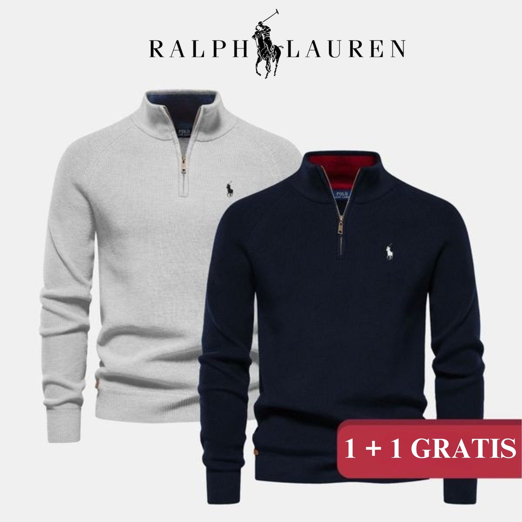 RL Maglione Mezza Zip || 1+1 (LIQUIDAZIONE TOTALE)