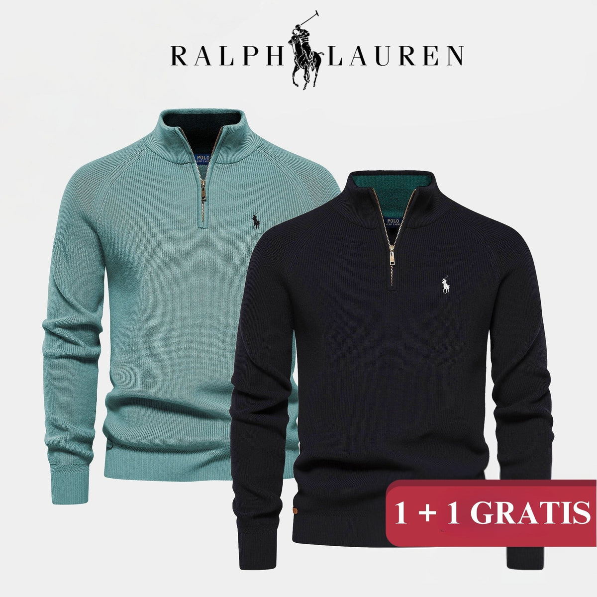 RL Maglione Mezza Zip || 1+1 (LIQUIDAZIONE TOTALE)