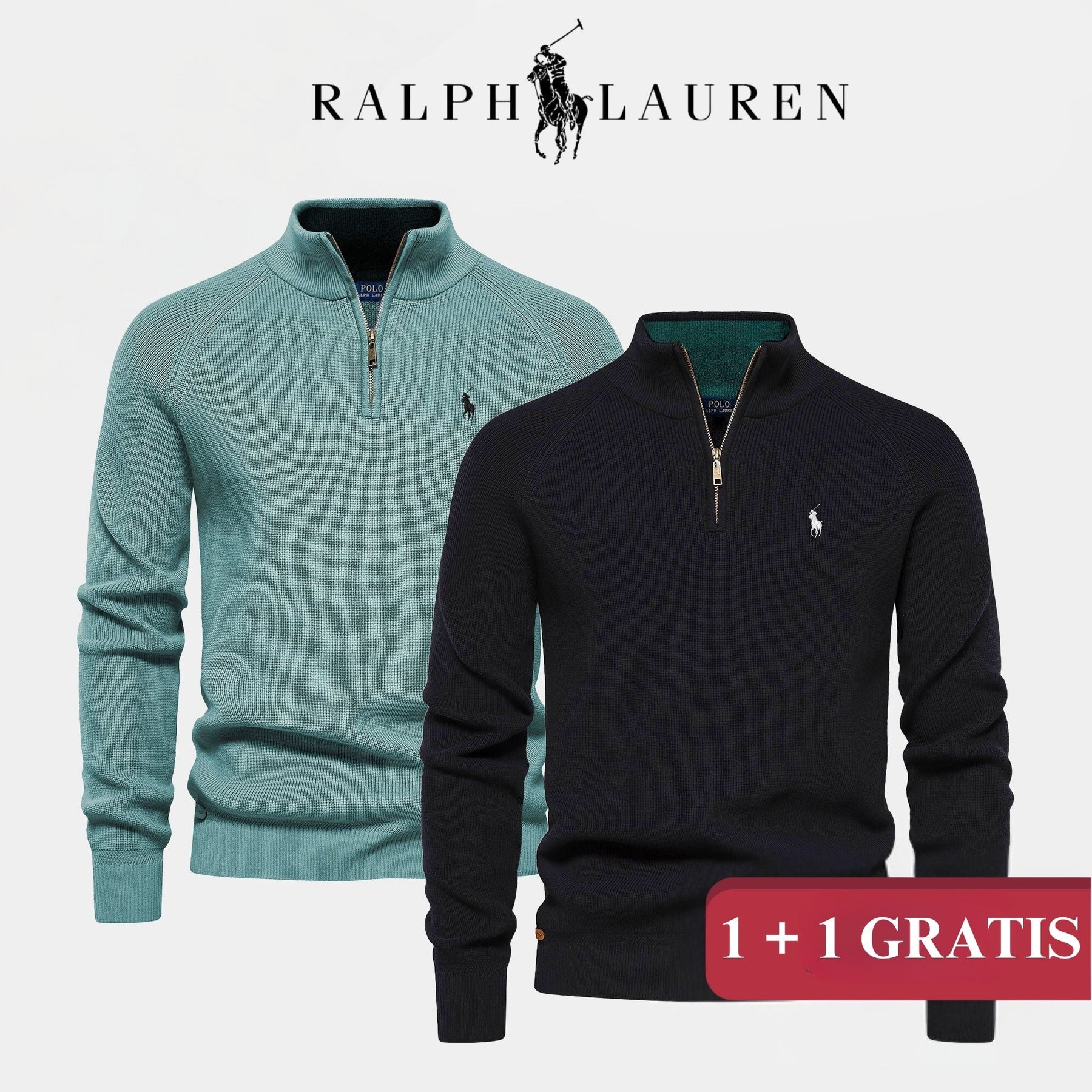 RL Maglione Mezza Zip || 1+1 (LIQUIDAZIONE TOTALE)